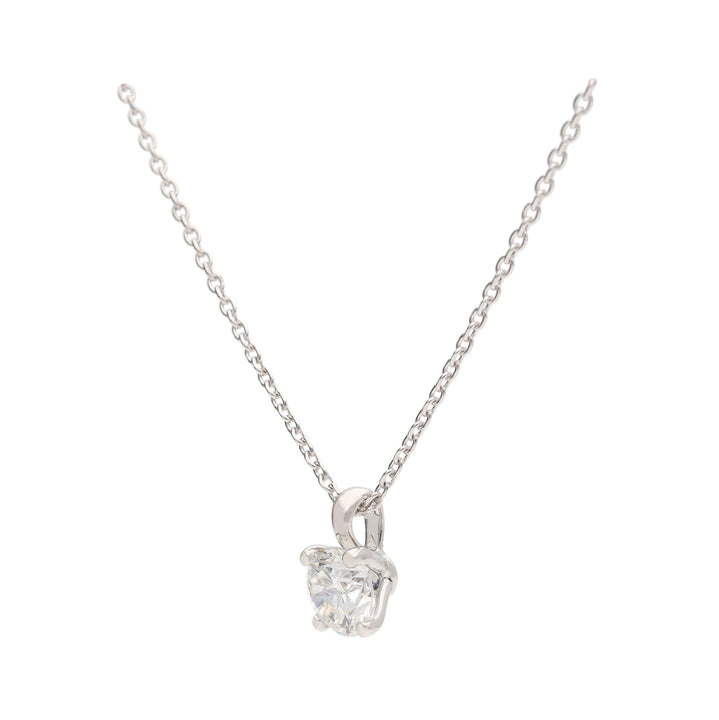 Diamond 0.83ct Solitaire Platinum Necklace - Michael Jones Jeweller