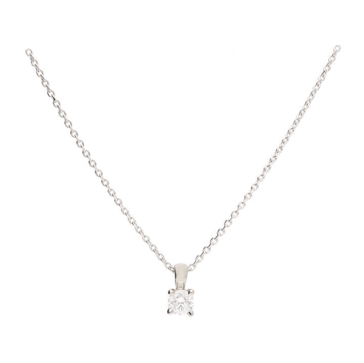 Diamond 0.31ct Solitaire Platinum Necklace - Michael Jones Jeweller