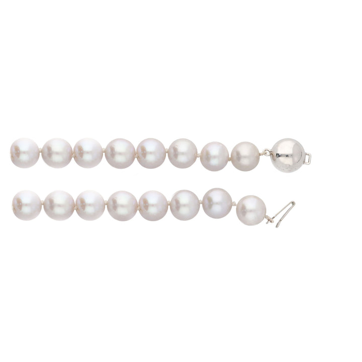 Grey Freshwater Pearl 9ct White Gold Necklet