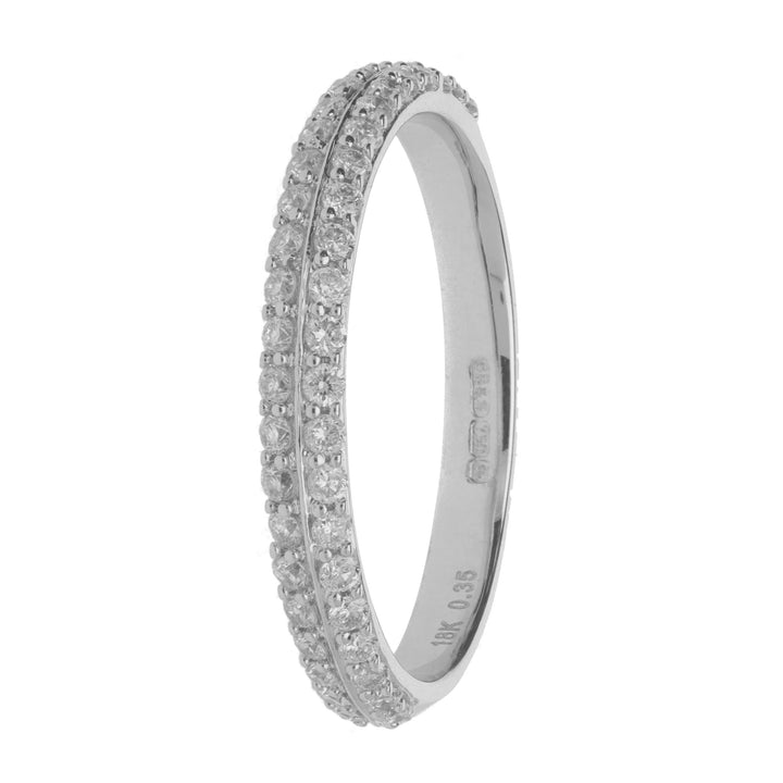Diamond 0.35ct 18ct White Gold Half Eternity Ring - Michael Jones Jeweller