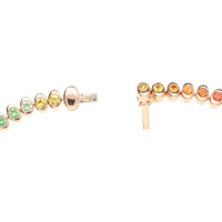Fabergé Colours of Love Cosmic Curve Rose Gold Rainbow Multicoloured Gemstone Necklace - Michael Jones Jeweller