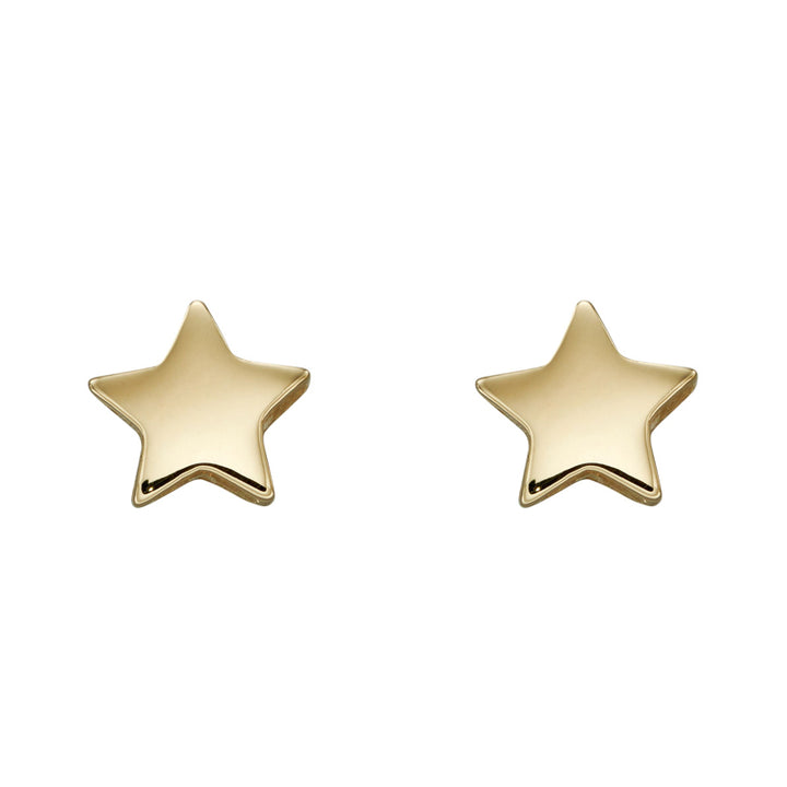 Star 9ct Yellow Gold Stud Earrings - Michael Jones Jeweller
