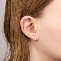 Feather 9ct White Gold Stud Earrings - Michael Jones Jeweller