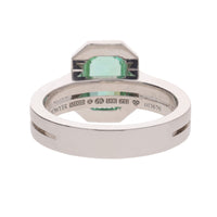 Green Tourmaline and Diamond 18ct White Gold Ring - Michael Jones Jeweller