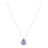 Sapphire and Diamond 18ct White Gold Necklace - Michael Jones Jeweller