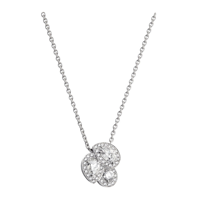 Pear Cut 1.10ct Diamond Cluster Pendant - Michael Jones Jeweller