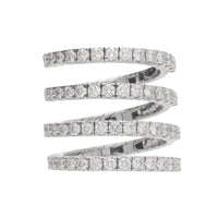 Diamond 2.54ct Spiral Wrap Around 18ct White Gold Ring - Michael Jones Jeweller