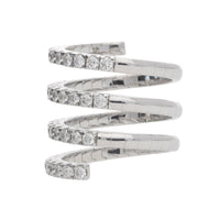 Diamond 2.54ct Spiral Wrap Around 18ct White Gold Ring - Michael Jones Jeweller