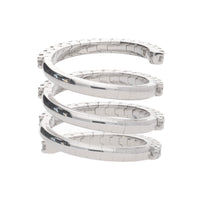 Diamond 2.54ct Spiral Wrap Around 18ct White Gold Ring - Michael Jones Jeweller