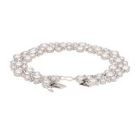 Diamond Three Strand 18ct White Gold Bracelet - Michael Jones Jeweller
