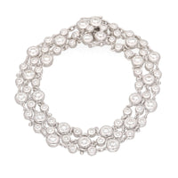 Diamond Three Strand 18ct White Gold Bracelet - Michael Jones Jeweller