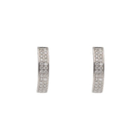 Diamond 0.44ct 18ct White Gold Hoop Earrings - Michael Jones Jeweller