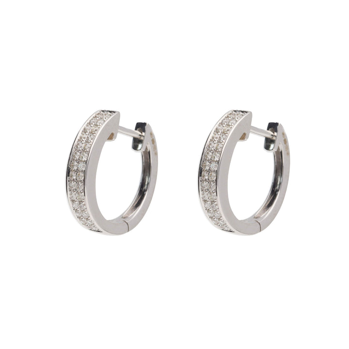 Diamond 0.44ct 18ct White Gold Hoop Earrings