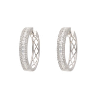 Diamond 1.83ct 18ct White Gold Hoop Earrings - Michael Jones Jeweller