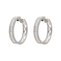Diamond 1.83ct 18ct White Gold Hoop Earrings