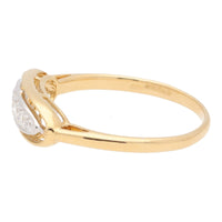 Diamond 0.14ct Millgrain 18ct Yellow Gold Oval Shaped Ring