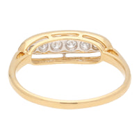 Diamond 0.14ct Millgrain 18ct Yellow Gold Oval Shaped Ring