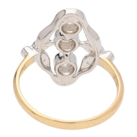 Diamond  0.71ct Ribbon Style 18ct Yellow Gold Cluster Ring - Michael Jones Jeweller
