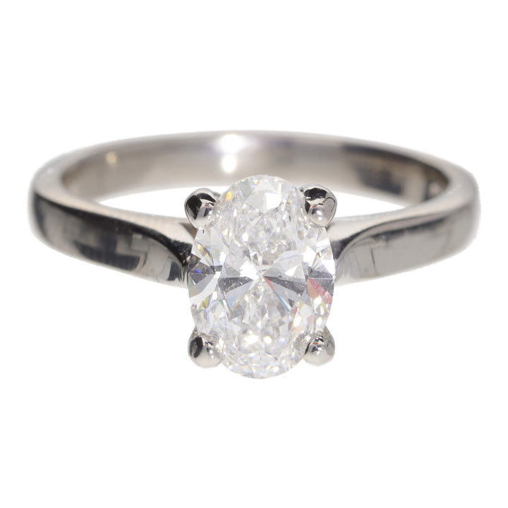Lab Grown Diamond 1.21ct D VVS2 Platinum Solitaire Ring - Michael Jones Jeweller