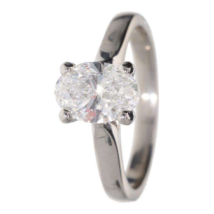 Lab Grown Diamond 1.21ct D VVS2 Platinum Solitaire Ring - Michael Jones Jeweller