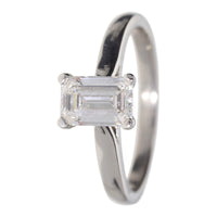 Laboratory Grown Diamond 1.04ct F VVS2 Platinum Emerald Cut Solitaire Ring