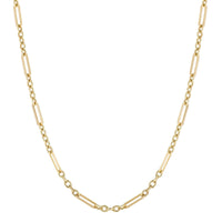 Mixed Link 9ct Yellow Gold Necklace - Michael Jones Jeweller