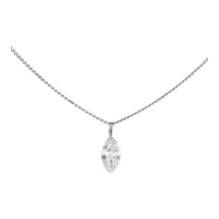 Hanging Drilled Marquise Diamond on an 18ct White Gold Chain
