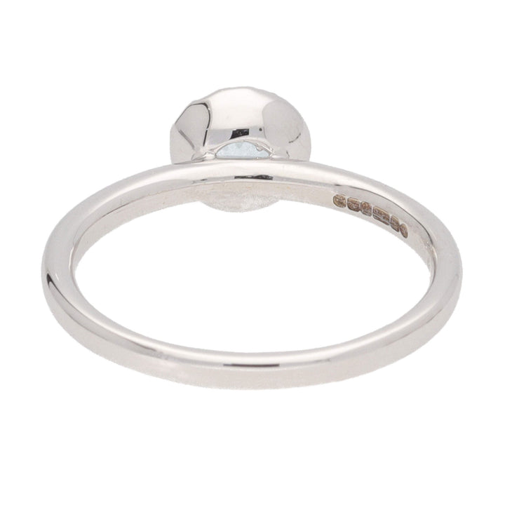 Aquamarine and Diamond 18ct White Gold Ring - Michael Jones Jeweller