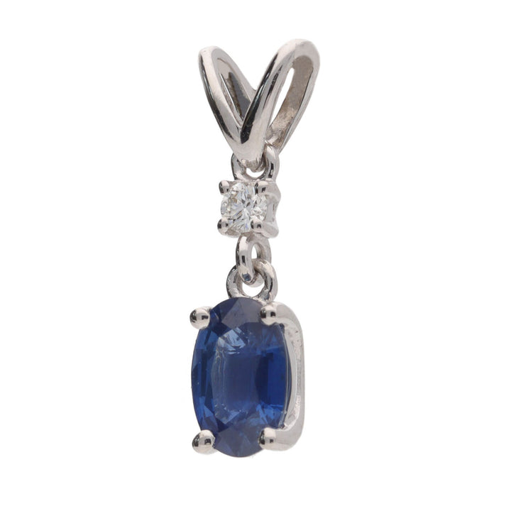 Sapphire and Diamond 0.58ct Pendant - Michael Jones Jeweller