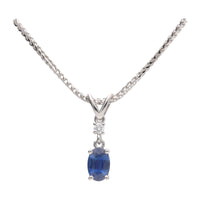 Sapphire and Diamond 0.58ct Pendant - Michael Jones Jeweller