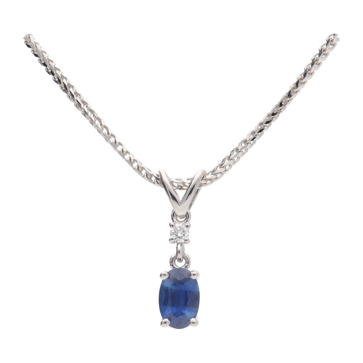 Sapphire and Diamond 0.58ct Pendant - Michael Jones Jeweller