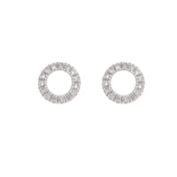 Diamond Open Circle Stud Earrings - Michael Jones Jeweller