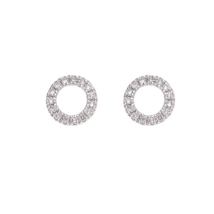Diamond Open Circle Stud Earrings - Michael Jones Jeweller