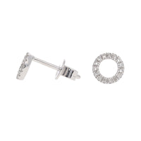 Diamond Open Circle Stud Earrings - Michael Jones Jeweller