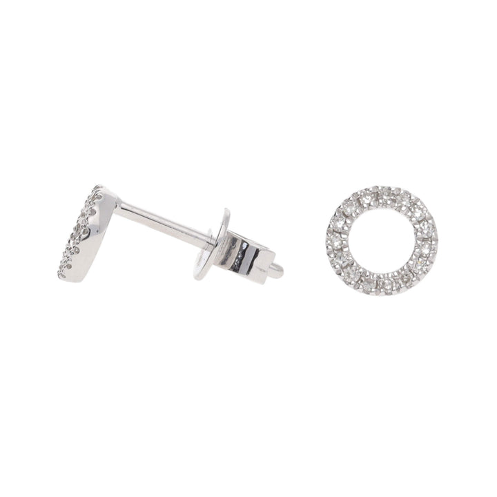 Diamond Open Circle Stud Earrings - Michael Jones Jeweller