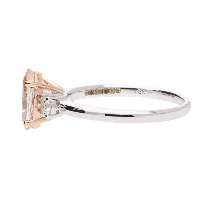 Morganite and Diamond 18ct Rose Gold Ring