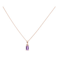 Amethyst 9ct Rose Gold Necklace - Michael Jones Jeweller