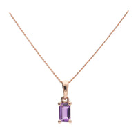Amethyst 9ct Rose Gold Necklace - Michael Jones Jeweller