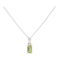 Peridot 9ct White Gold Necklace - Michael Jones Jeweller