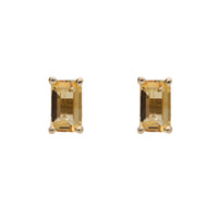 Citrine 9ct Yellow Gold Stud Earrings