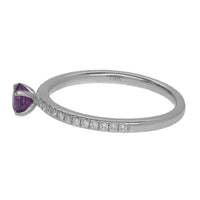Ntinga Purple Sapphire and Diamond 18ct White Gold Ring