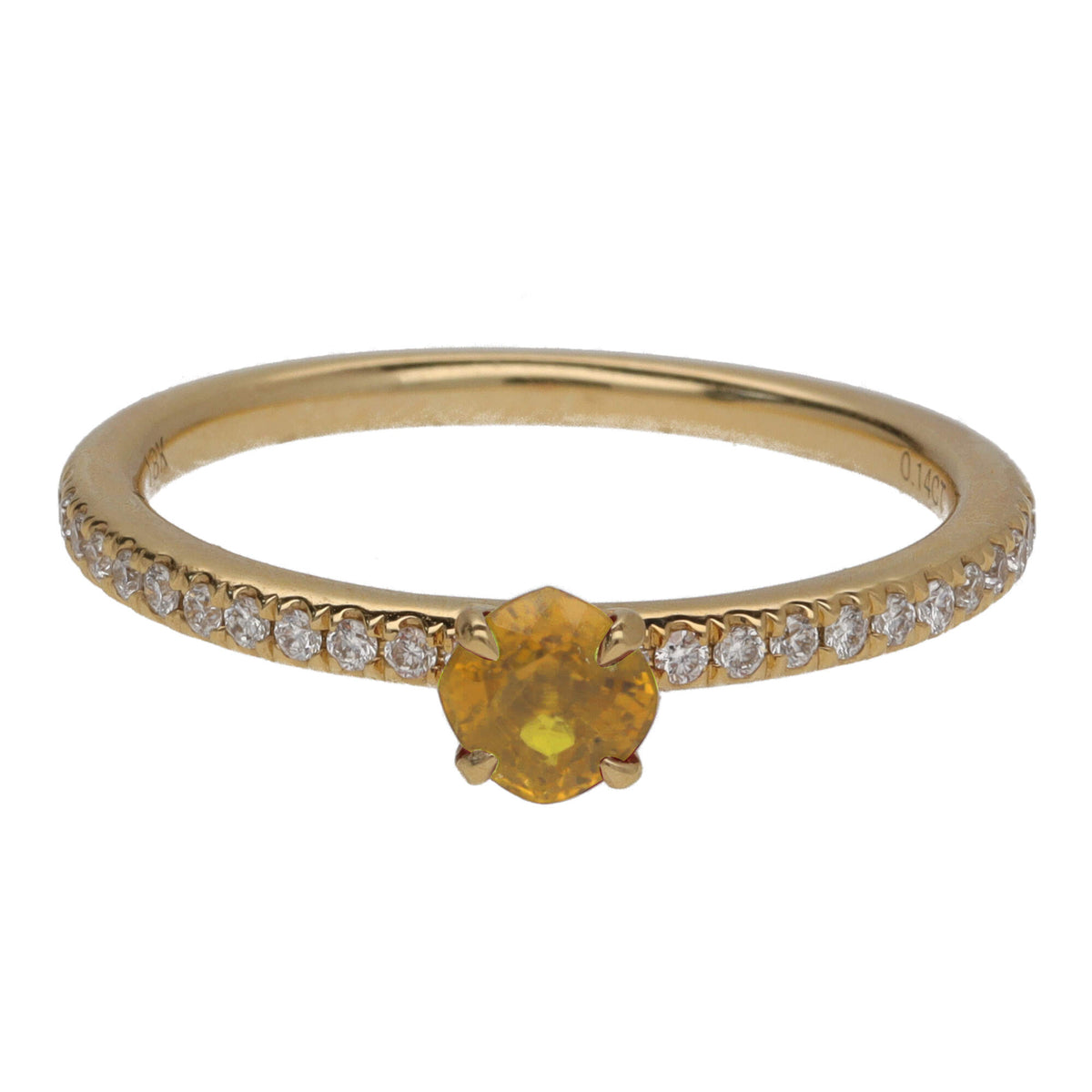 Ntinga Yellow Sapphire and Diamond 18ct Yellow Gold Ring - Michael Jones Jeweller