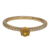 Ntinga Yellow Sapphire and Diamond 18ct Yellow Gold Ring