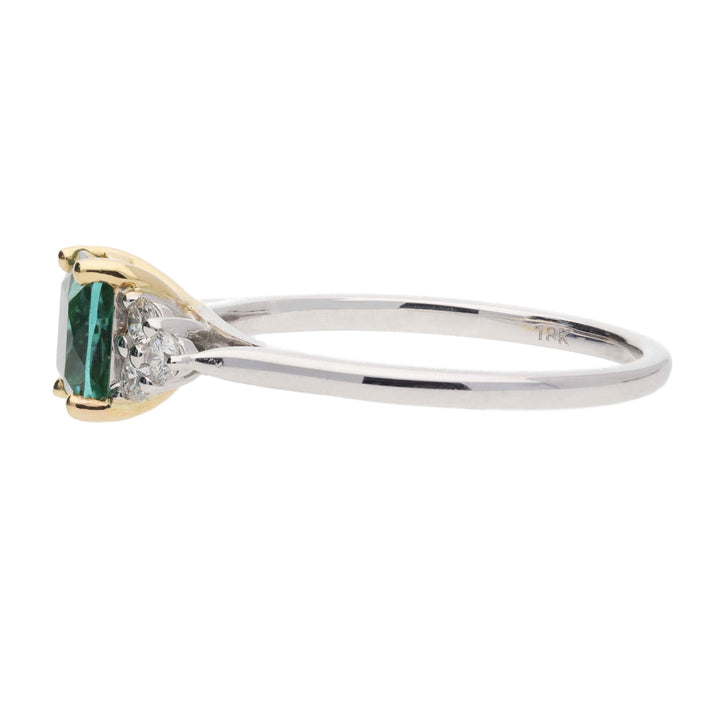 Tourmaline and Diamond 18ct White and Yellow Gold Ring