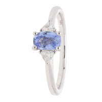 Sapphire and Diamond 18ct White Gold Ring