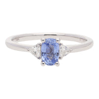 Sapphire and Diamond 18ct White Gold Ring