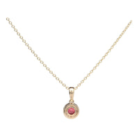 Ruby and Diamond 9ct Yellow Gold Pendant - Michael Jones Jeweller