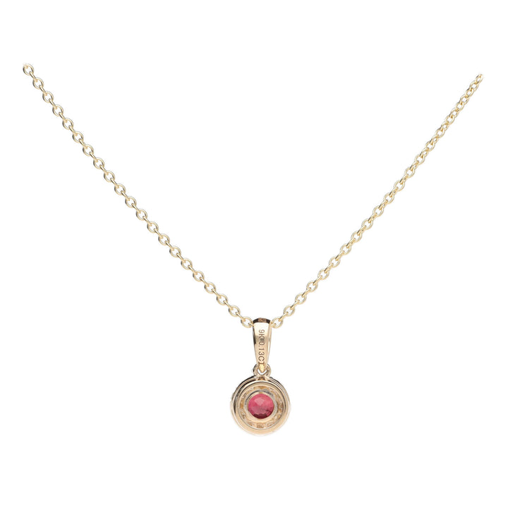 Ruby and Diamond 9ct Yellow Gold Pendant - Michael Jones Jeweller