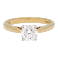 Diamond 1.01ct D SI2 18ct Yellow Gold Single Stone Ring - Michael Jones Jeweller