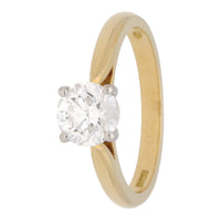 Diamond 1.01ct D SI2 18ct Yellow Gold Single Stone Ring - Michael Jones Jeweller